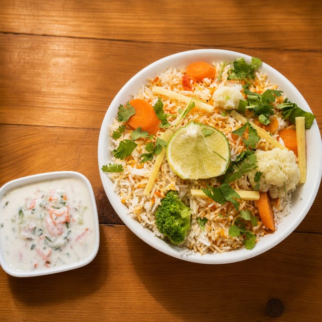 Veg Paneer Biryani.
